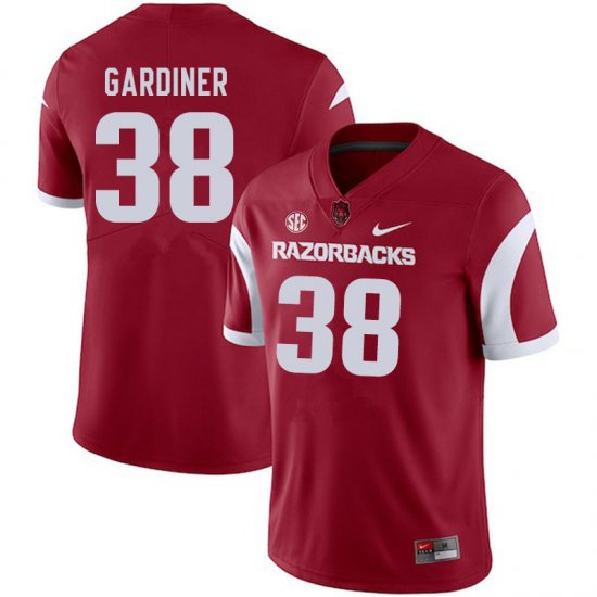 Men GameDay Karch Gardiner #38 Arkansas Stitched College Football Jersey