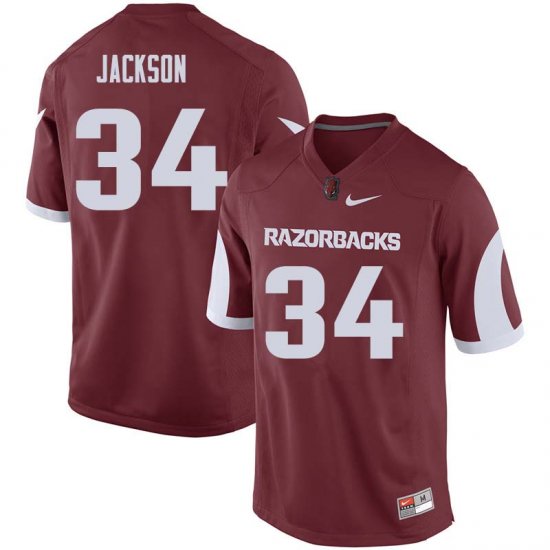 Men GameDay Kendrick Jackson #34 Arkansas Stitched College Football Jersey