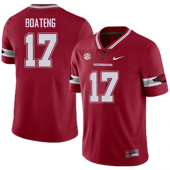 Men GameDay Kofi Boateng #17 Arkansas Stitched College Football Jersey