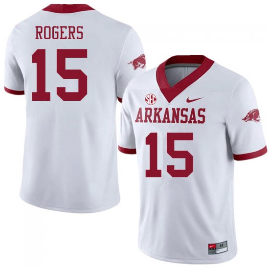 Men GameDay Landon Rogers #15 Arkansas Stitched College Football Jersey