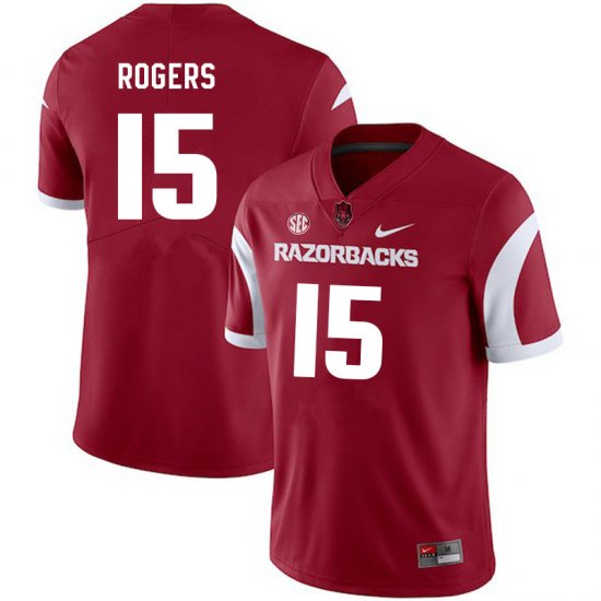 Men GameDay Landon Rogers #15 Arkansas Stitched College Football Jersey