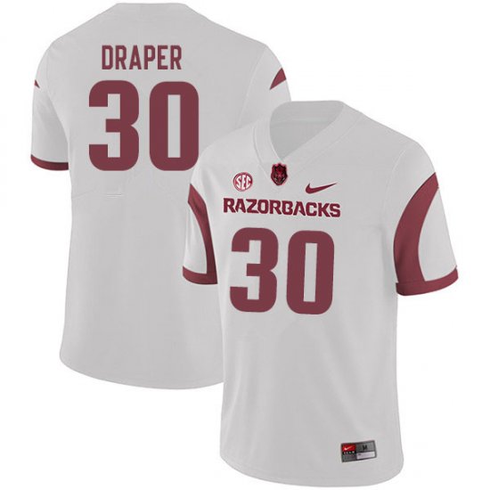 Men GameDay Levi Draper #30 Arkansas Stitched College Football Jersey