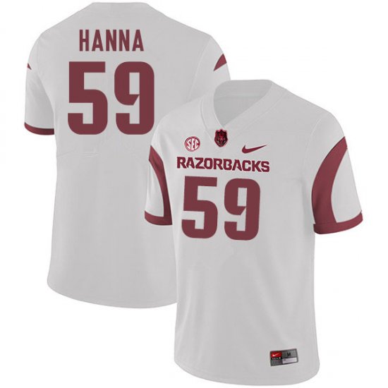 Men GameDay Morgan Hanna #59 Arkansas Stitched College Football Jersey