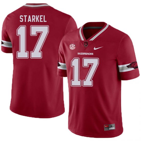 Men GameDay Nick Starkel #17 Arkansas Stitched College Football Jersey