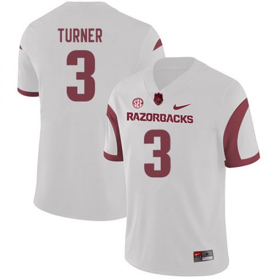 Men GameDay Nick Turner #3 Arkansas Stitched College Football Jersey