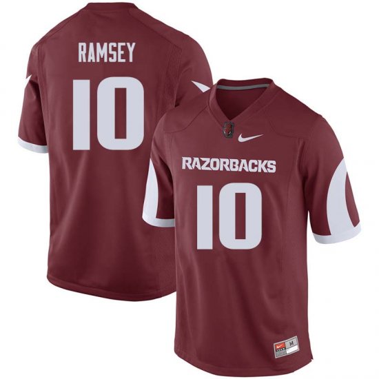 Men GameDay Randy Ramsey #10 Arkansas Stitched College Football Jersey