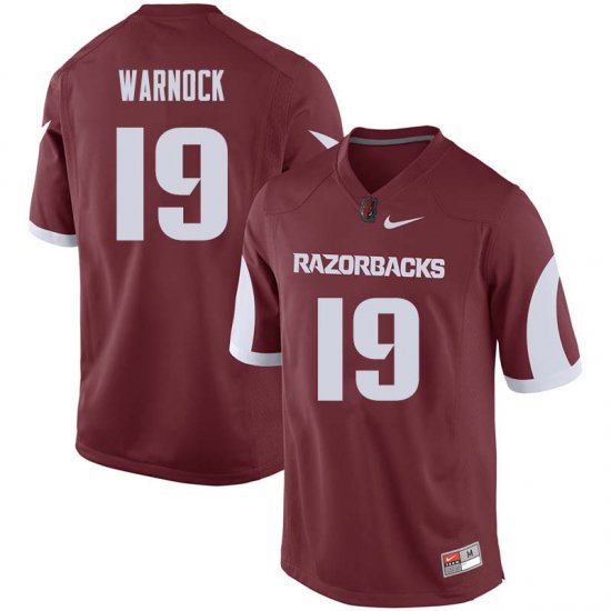 Men GameDay River Warnock #19 Arkansas Stitched College Football Jersey