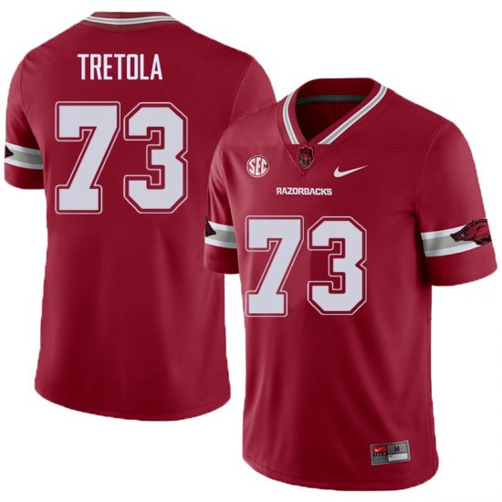 Men GameDay Sebastian Tretola #73 Arkansas Stitched College Football Jersey