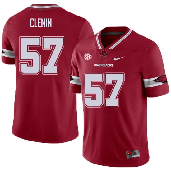 Men GameDay Shane Clenin #57 Arkansas Stitched College Football Jersey