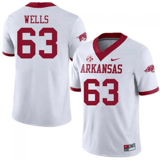 Men GameDay Terry Wells #63 Arkansas Stitched College Football Jersey