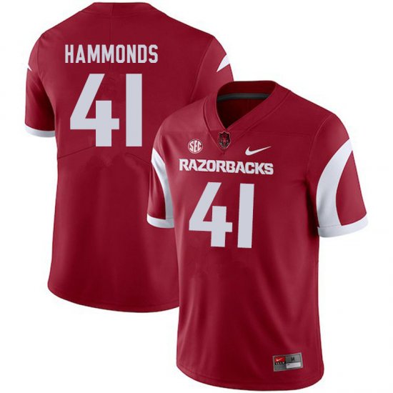 Men GameDay T.J. Hammonds #41 Arkansas Stitched College Football Jersey