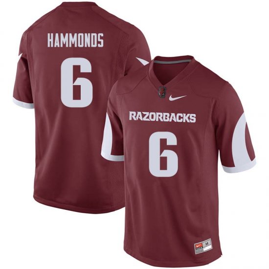 Men GameDay T.J. Hammonds #6 Arkansas Stitched College Football Jersey