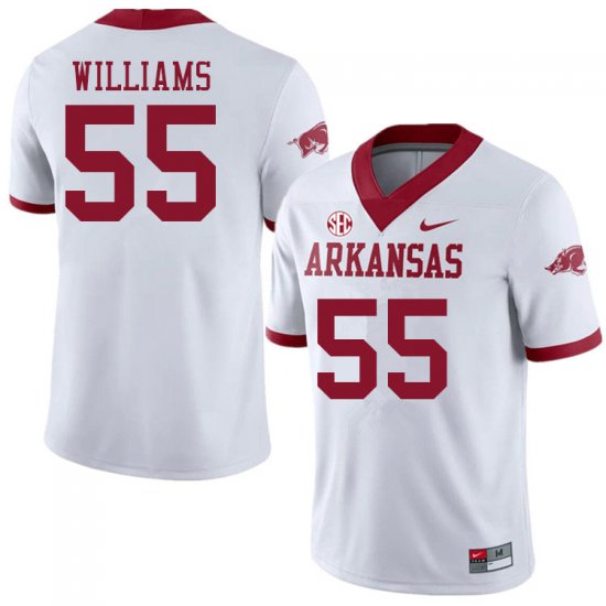 Men GameDay Tre Williams #55 Arkansas Stitched College Football Jersey