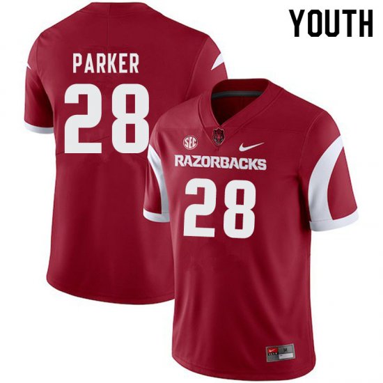 Youth GameDay Andrew Parker #28 Arkansas Stitched College Football Jersey