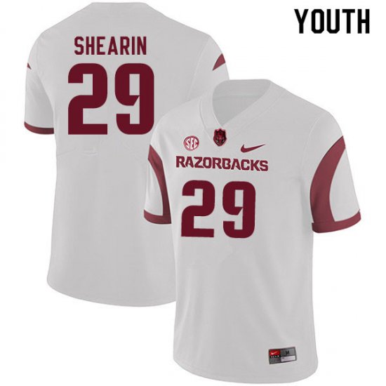 Youth GameDay Asa Shearin #29 Arkansas Stitched College Football Jersey