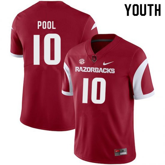 Youth GameDay Bumper Pool #10 Arkansas Stitched College Football Jersey