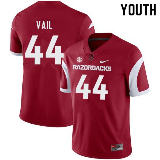 Youth GameDay Cameron Vail #44 Arkansas Stitched College Football Jersey