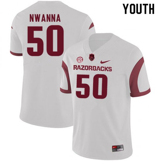 Youth GameDay Chibueze Nwanna #50 Arkansas Stitched College Football Jersey