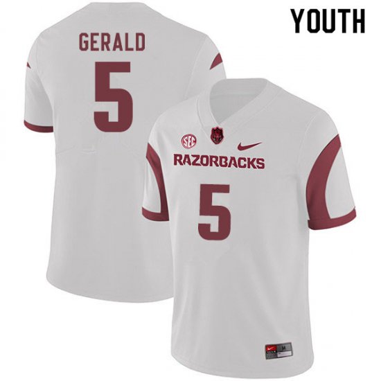 Youth GameDay Dorian Gerald #5 Arkansas Stitched College Football Jersey