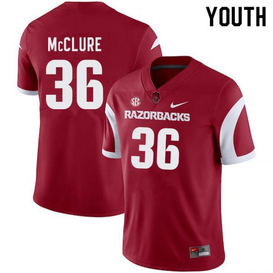 Youth GameDay D\'Vone McClure #36 Arkansas Stitched College Football Jersey