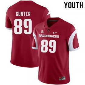 Youth GameDay Grayson Gunter #89 Arkansas Stitched College Football Jersey