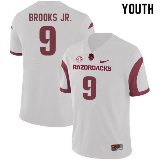 Youth GameDay Greg Brooks Jr. #9 Arkansas Stitched College Football Jersey