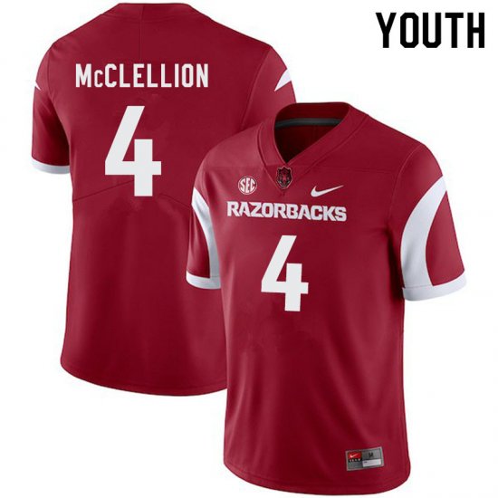 Youth GameDay Jarques McClellion #4 Arkansas Stitched College Football Jersey