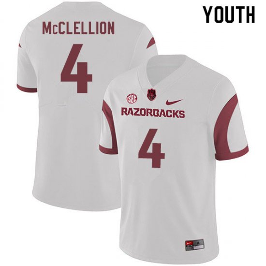 Youth GameDay Jarques McClellion #4 Arkansas Stitched College Football Jersey