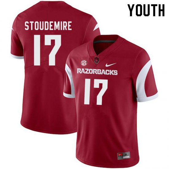 Youth GameDay Jimmie Stoudemire #17 Arkansas Stitched College Football Jersey