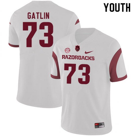 Youth GameDay Noah Gatlin #73 Arkansas Stitched College Football Jersey