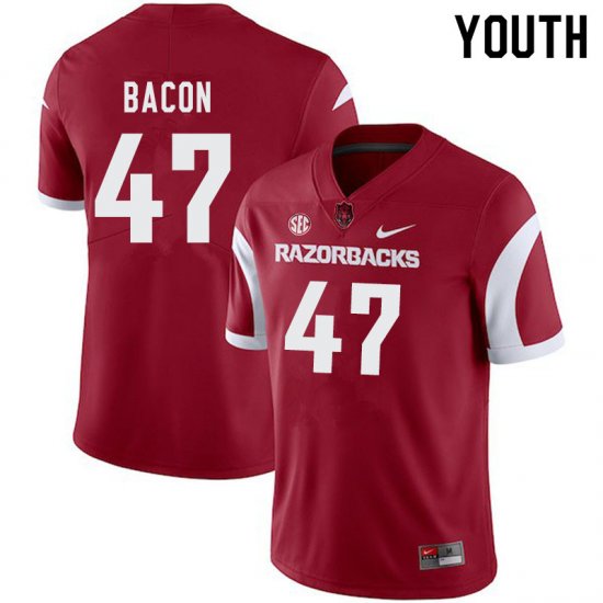 Youth GameDay Reid Bacon #47 Arkansas Stitched College Football Jersey