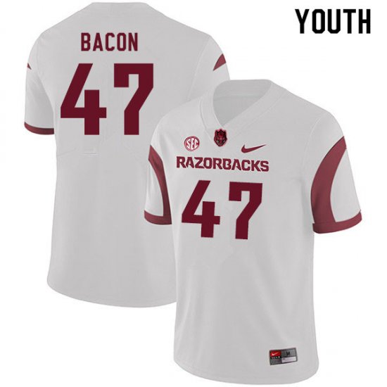 Youth GameDay Reid Bacon #47 Arkansas Stitched College Football Jersey