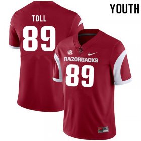 Youth GameDay Blayne Toll #89 Arkansas Stitched College Football Jersey