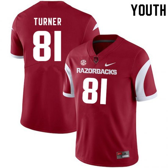 Youth GameDay Darin Turner #81 Arkansas Stitched College Football Jersey