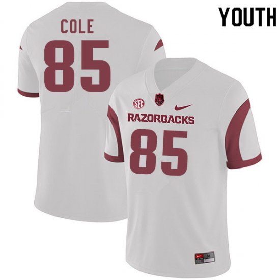 Youth GameDay Harper Cole #85 Arkansas Stitched College Football Jersey