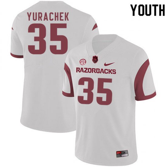 Youth GameDay Jake Yurachek #35 Arkansas Stitched College Football Jersey