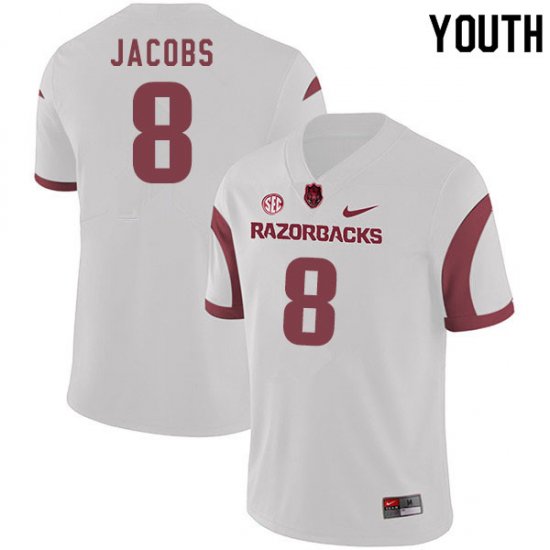 Youth GameDay Jerry Jacobs #8 Arkansas Stitched College Football Jersey