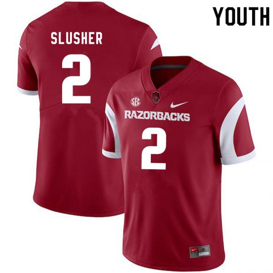 Youth GameDay Myles Slusher #2 Arkansas Stitched College Football Jersey