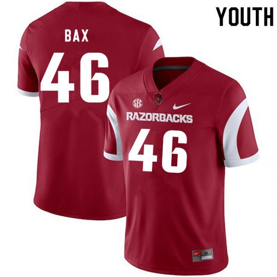 Youth GameDay Nathan Bax #46 Arkansas Stitched College Football Jersey