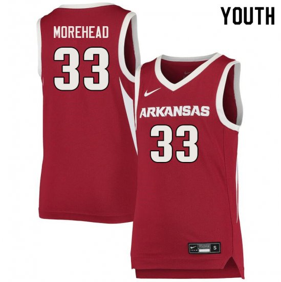 Youth GameDay Bryson Morehead #33 Arkansas Stitched College Basketball Jersey