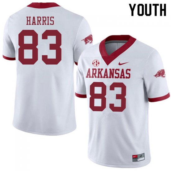 Youth GameDay Chris Harris #83 Arkansas Stitched College Football Jersey