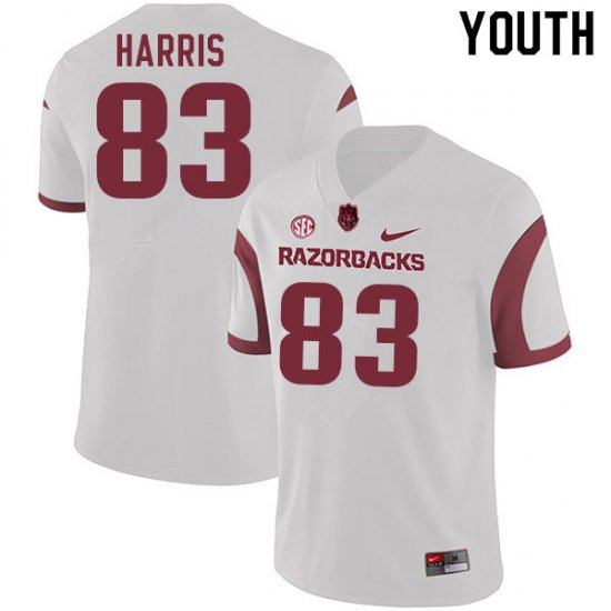 Youth GameDay Chris Harris #83 Arkansas Stitched College Football Jersey