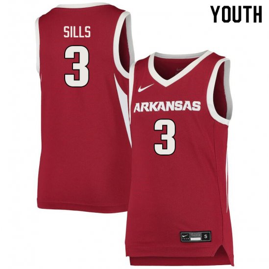 Youth GameDay Desi Sills #3 Arkansas Stitched College Basketball Jersey