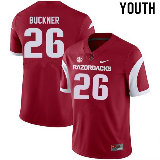 Youth GameDay Donte Buckner #26 Arkansas Stitched College Football Jersey