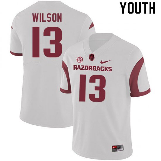 Youth GameDay Jaedon Wilson #13 Arkansas Stitched College Football Jersey