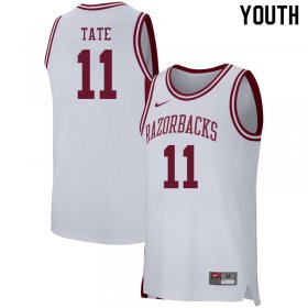 Youth GameDay Jalen Tate #11 Arkansas Stitched College Basketball Jersey