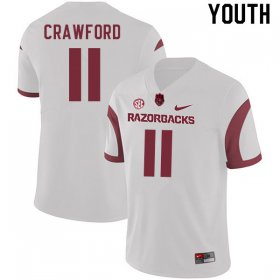 Youth GameDay Jaquayln Crawford #11 Arkansas Stitched College Football Jersey