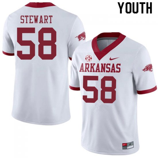 Youth GameDay Jashaud Stewart #58 Arkansas Stitched College Football Jersey