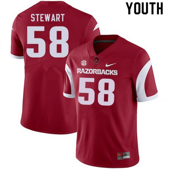 Youth GameDay Jashaud Stewart #58 Arkansas Stitched College Football Jersey