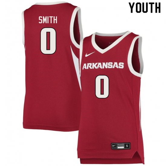 Youth GameDay Justin Smith #0 Arkansas Stitched College Basketball Jersey